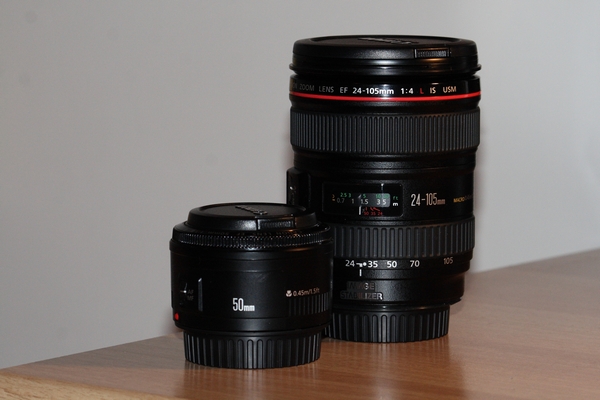 lenti canon 50mm 24-105mm